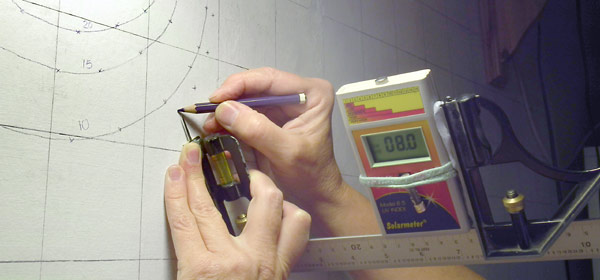 Fig. 1: Constructing an iso-irradiance chart